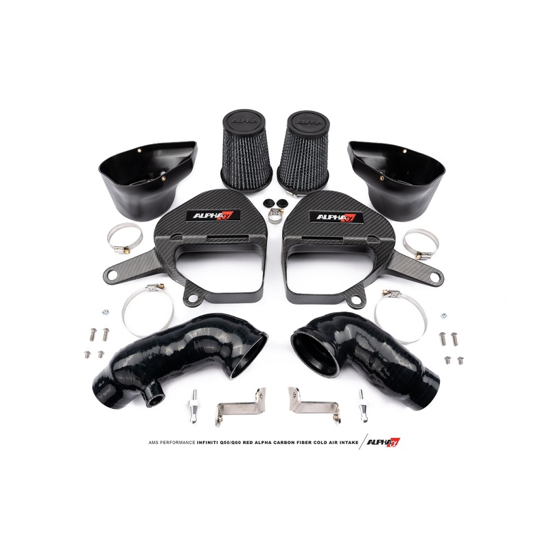 AMS Performance Infiniti Q50 / Q60 Red Alpha Matte Carbon Intake Kit