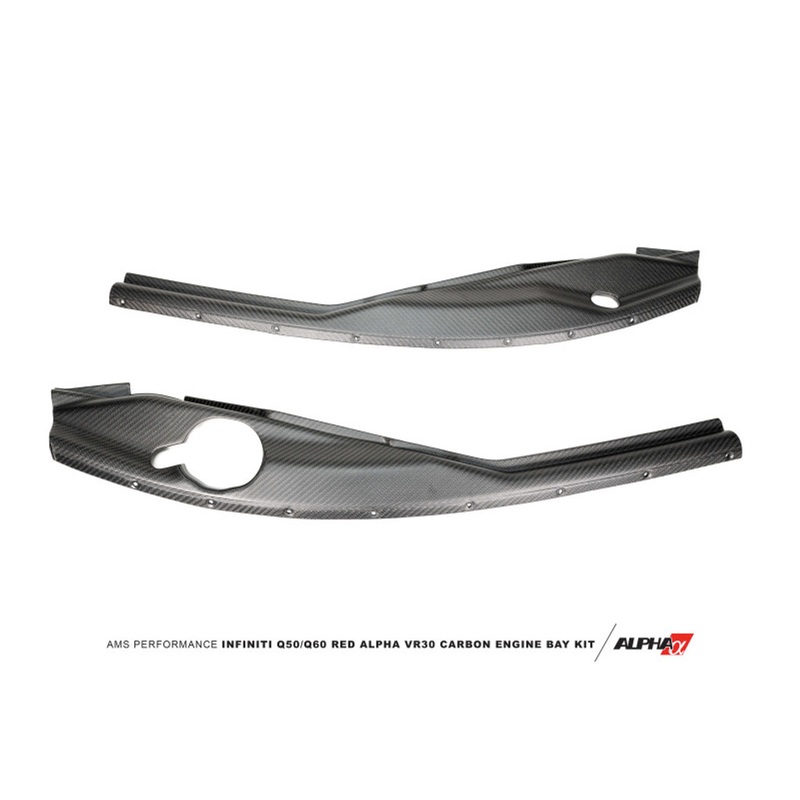 AMS Performance Infiniti Q60 Red Alpha Matte Carbon Fender Trim Set
