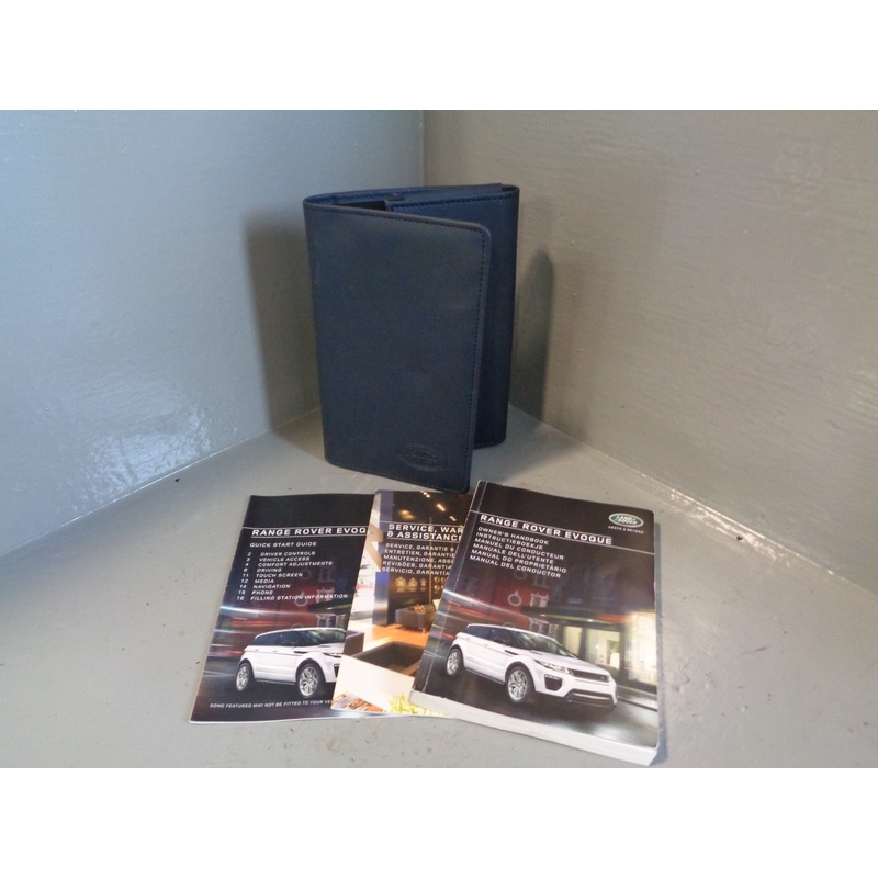 Range Rover Evoque Handbook User Manual in Wallet L538 2016 to 2018 L22055
