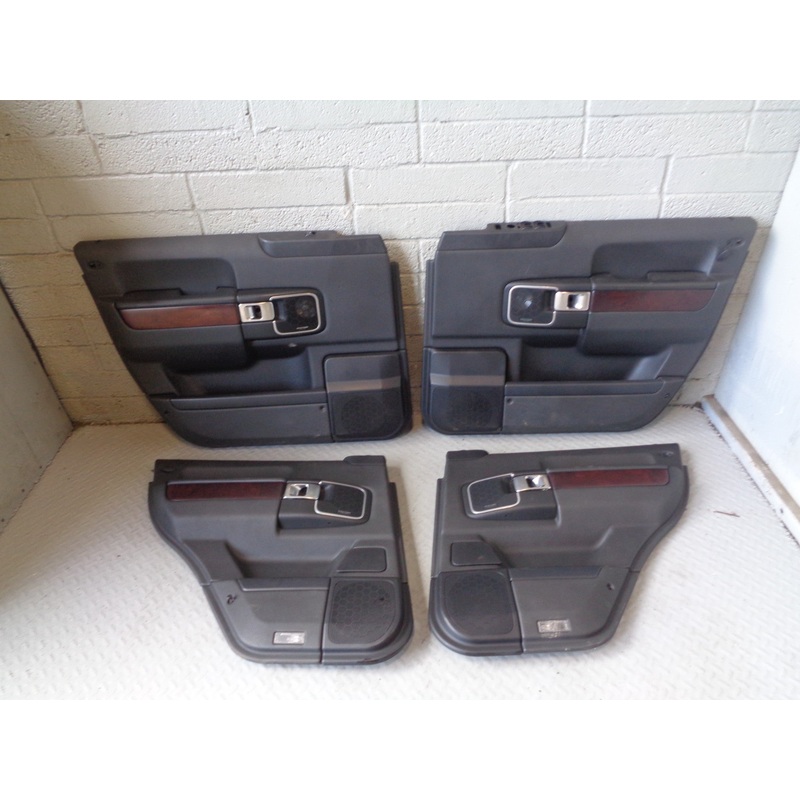 Range Rover L322 Door Cards x 4 in Black Wood Trim Facelift 2009 to 2013 R24065
