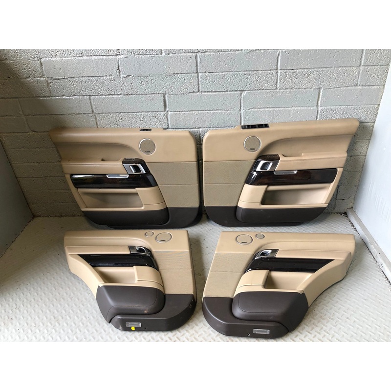 Range Rover L405 Door Cards Set of 4 Almond with Gloss Black Trim 2013 to 2017