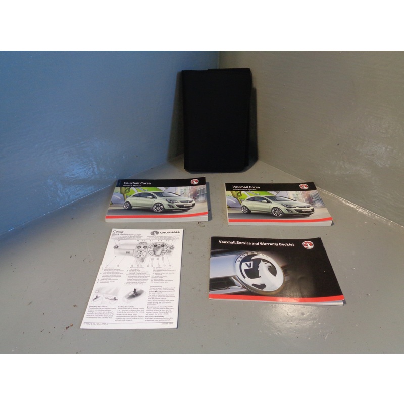 Vauxhall Corsa D FACELIFT Handbook Owners Manual with Wallet 2010 to 2014