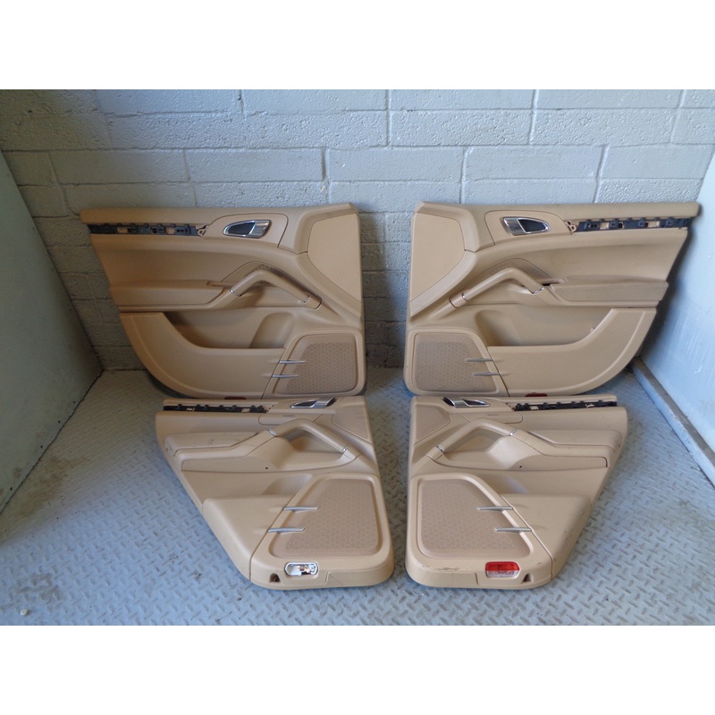 Porsche Cayenne 958 92A Door Cards Set of 4 in Beige 2011 to 2018 L25035