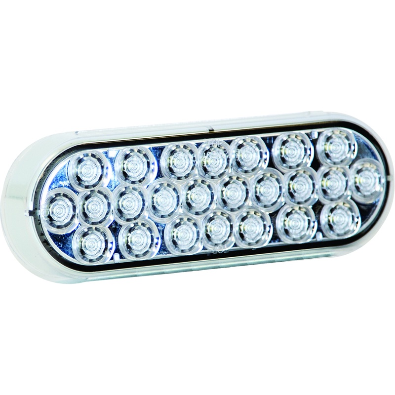 Buyers – 6″ Oval, 24 LED Clear, w-PL2 Connection—- MIN order of 10