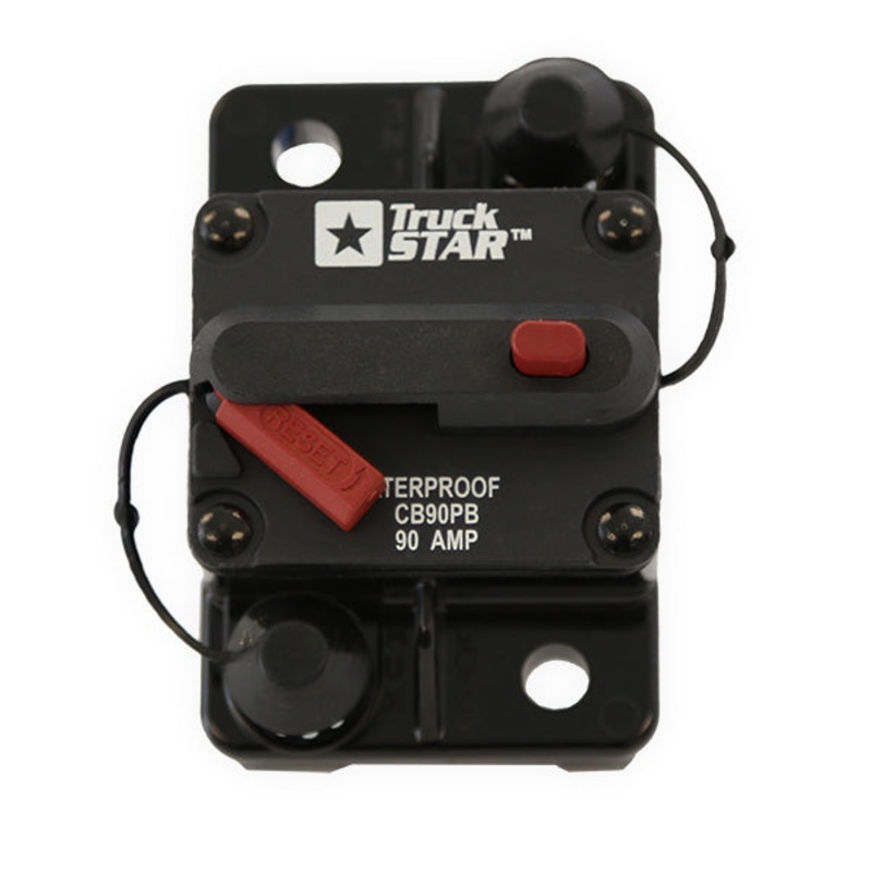 Buyers – 90 Amp Circuit Breaker,  Push-to-Trip Manual Reset