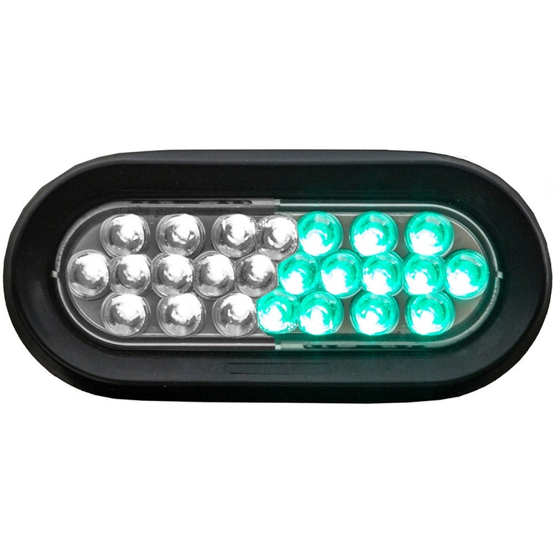 Buyers – Dnr Light, Strobe, 6.5In Oval, Clear-Green,