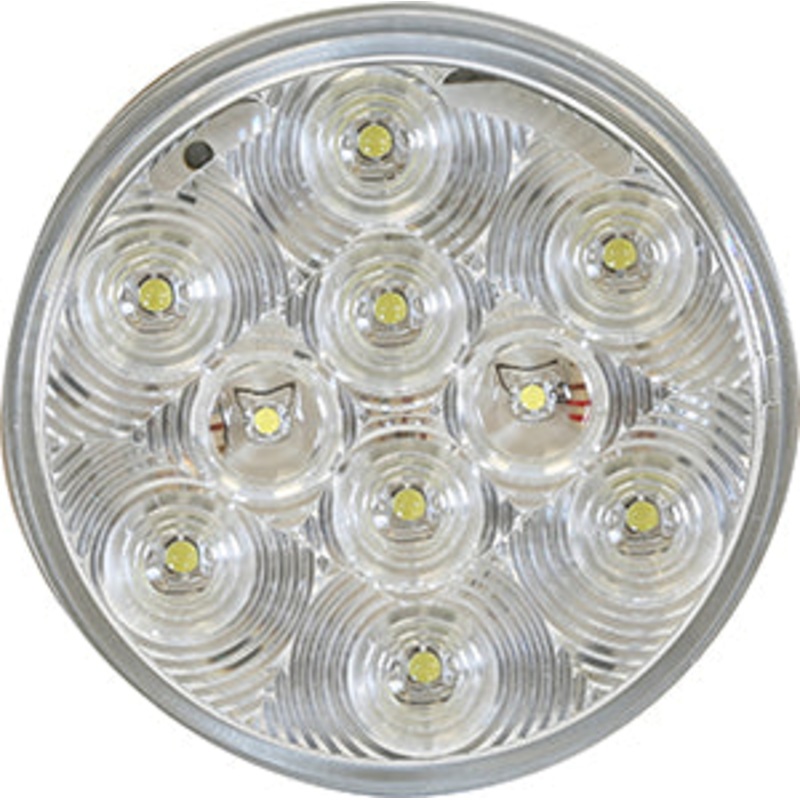 Buyers – LED Interior Dome Light, Clear, 4″ Round, 10 LED, 5624352