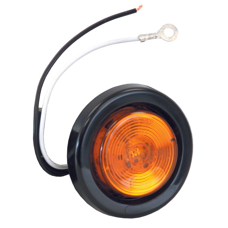 Buyers – Light, 2In Rd, Marker, 1 Led, Amber, W-