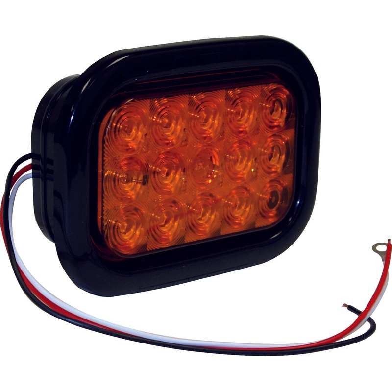 Buyers – Light, 5.3In, Rect. Turn & Park, Amber 15