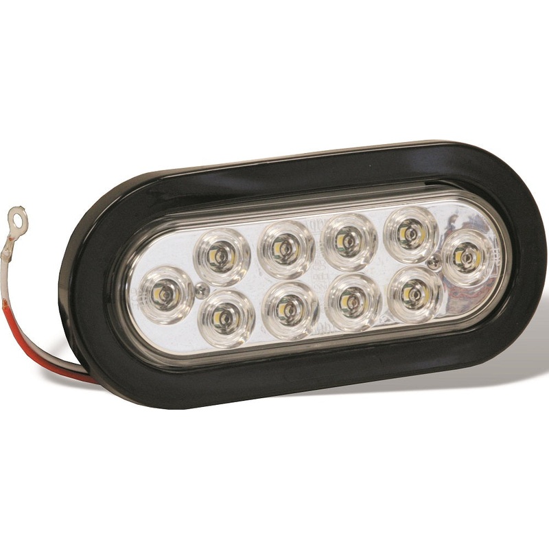 Buyers – Light, 6.5In Oval, Back-Up, 10 Led, Clear, W-