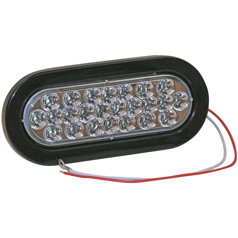 Buyers – Light, 6.5In Oval, Back-Up, 24 Led,  Clr W-