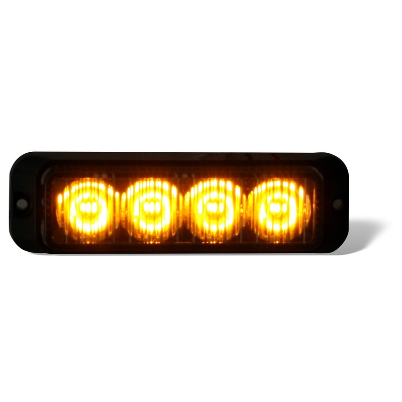 Buyers – Light, Strobe, 4.375In, 4 Led,  Amber, 12-24V