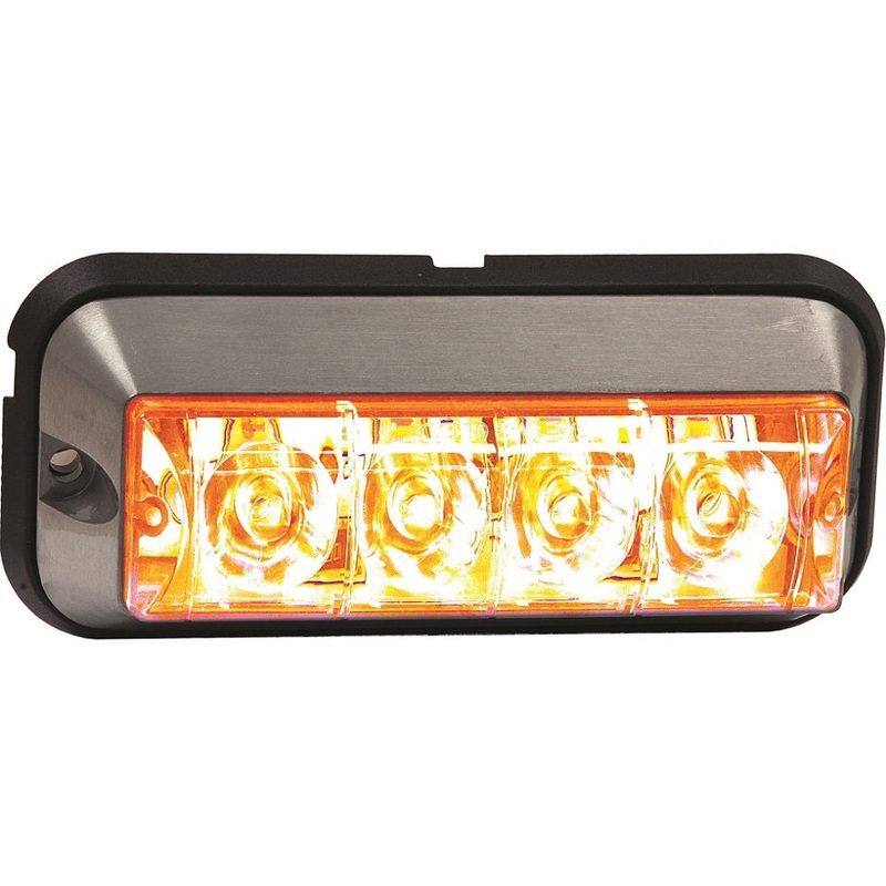 Buyers – Light, Strobe, 4-7-8In Rect, 4Led, Amber,