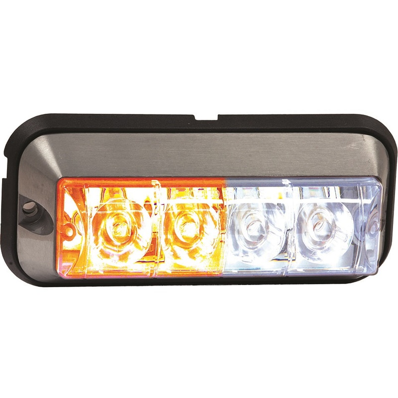 Buyers – Light, Strobe, 4-7-8In, Rect, Amber-Clear