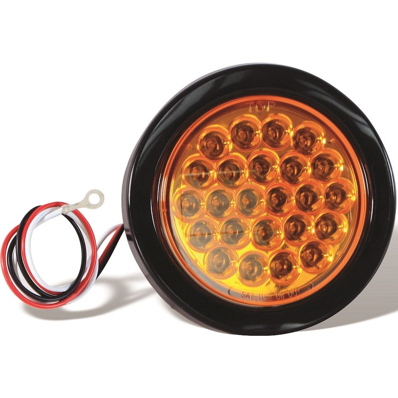 Buyers – Light, Strobe, 4In Round,  Amber, (24) Led,