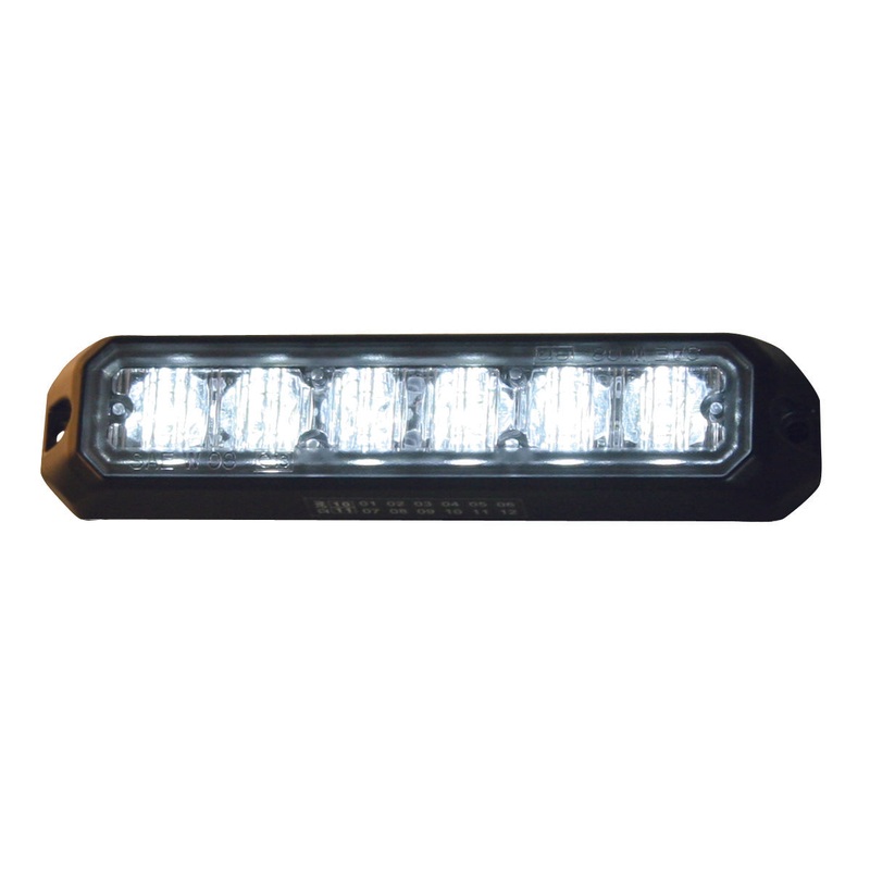 Buyers – Light, Strobe, 5In,  6 Led,  Clear, 10-24 Vdc