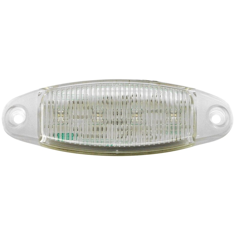 Great White    178W-MV   White    LED Oval Dome-Utility Light Single