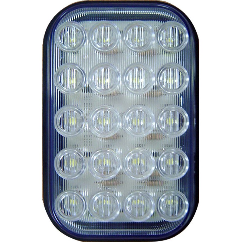 Great White    850HC-1   Horizontal, 12″ Leads   Rectangular Back-Up Light Single