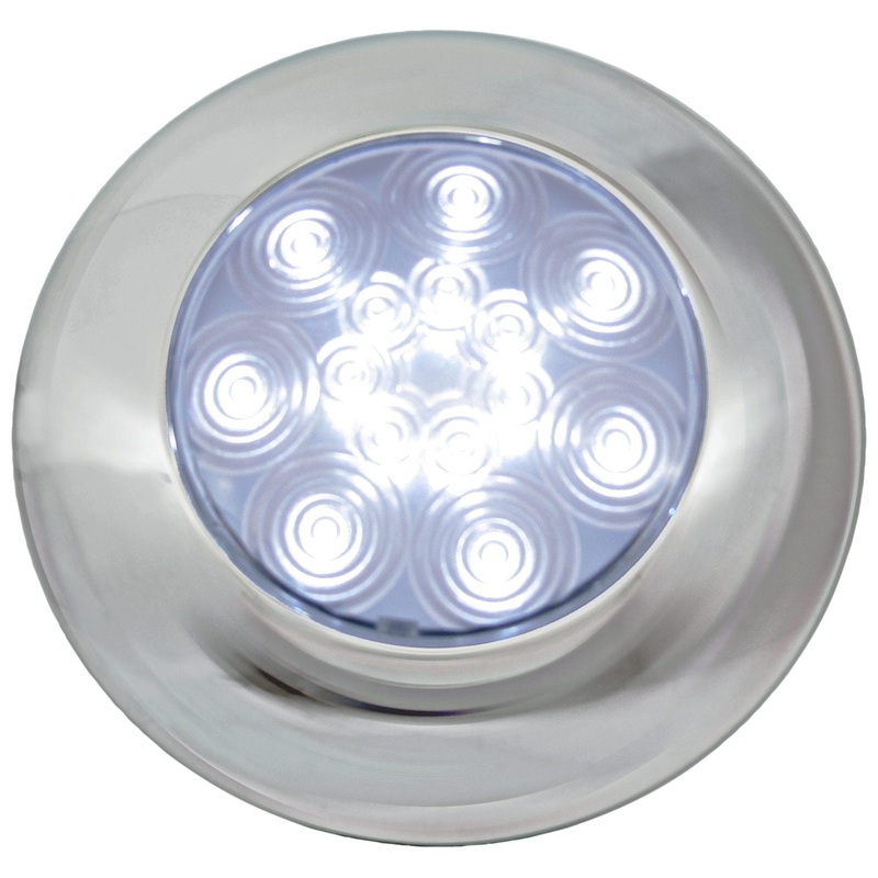 Great White  V381X Chrome LED Dome-Interior Light (6 Pcs)