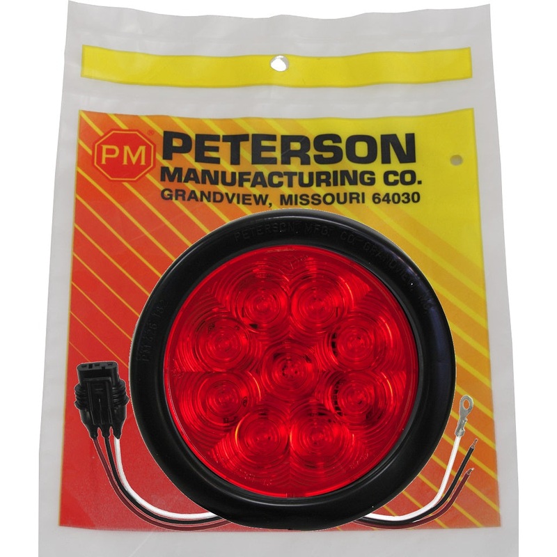 LumenX   817KR-9   Red Grommet Mount Kit   4″ Round LED Stop, Turn & Tail Lights, AMP
