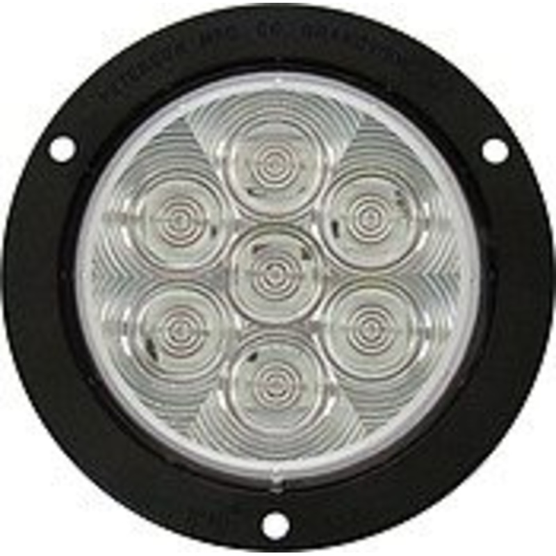 LumenX   818KC-7   Clear, Flange Mount Kit   4″ Round LED Back-Up Light, AMP