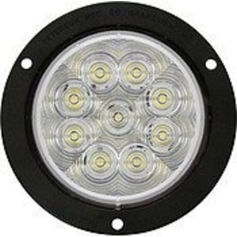 LumenX   818KC-9   Clear, Flange Mount Kit   4″ Round LED Back-Up Light, AMP Single