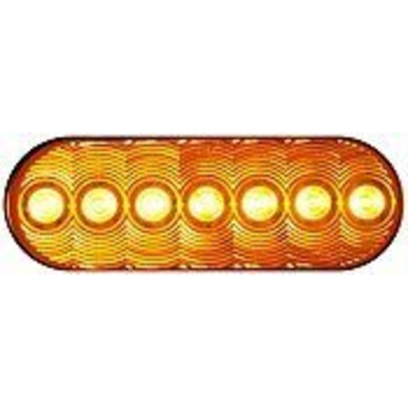 LumenX   821A-7   Amber Grommet Mount   Oval LED Front & Rear Turn Signal, PL3