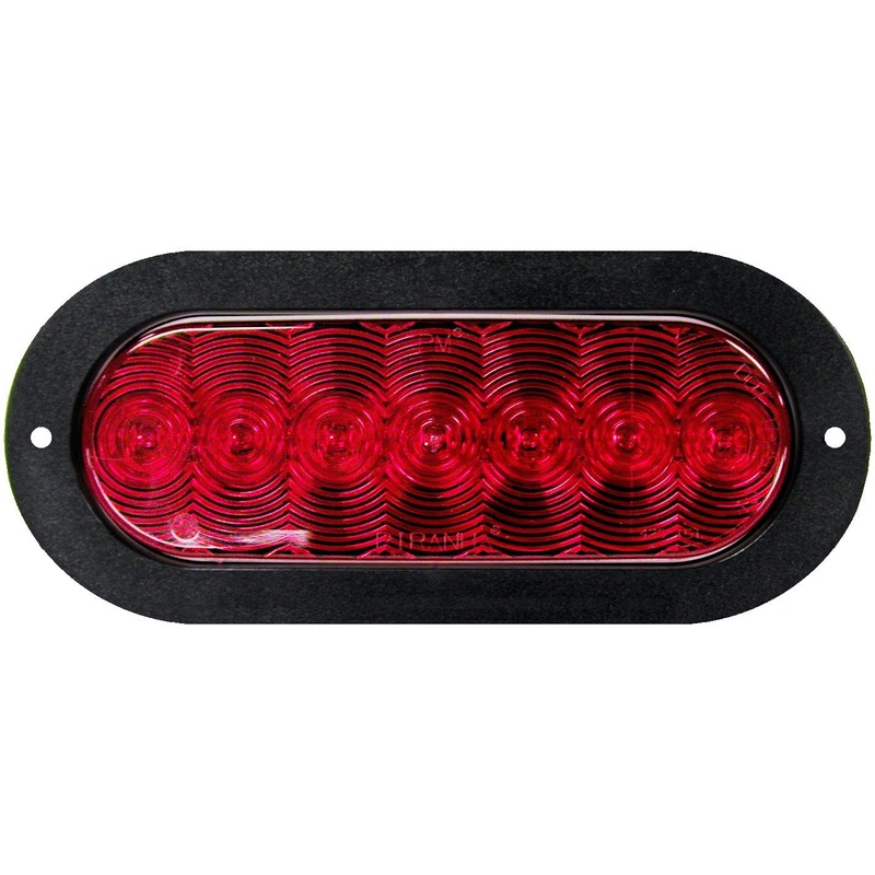 LumenX   823RTL-7   Red Narrow Flange   Oval LED Stop, Turn & Tail Light, AMP