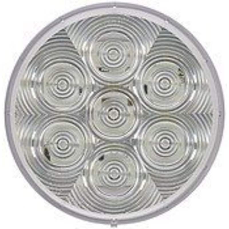 LumenX   826C-7   Clear, Grommet Mount   4″ Round LED Back-Up Light, PL3 Single