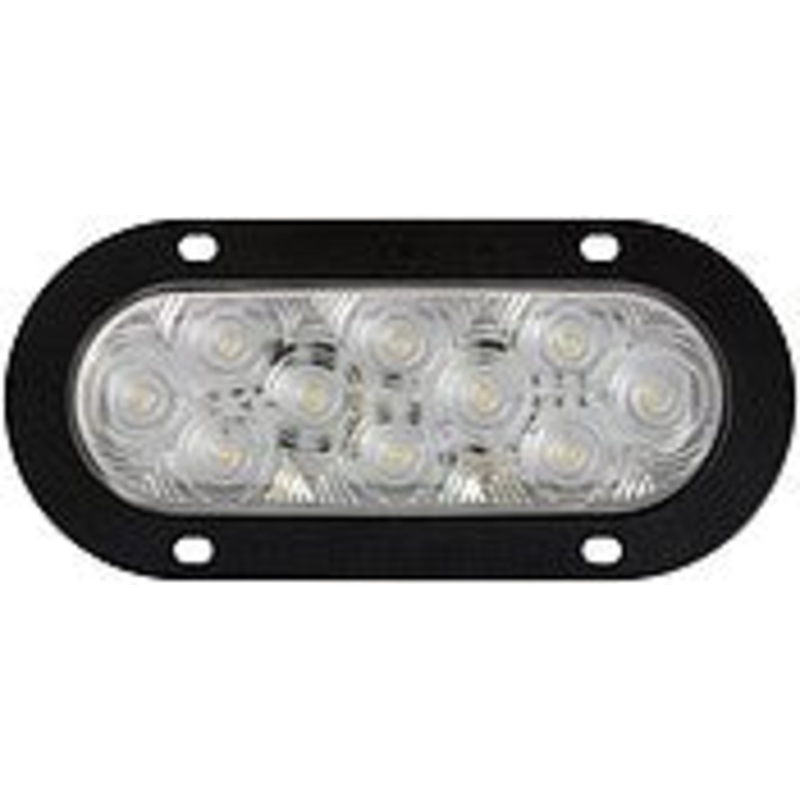 LumenX   M823C-10   Clear, Flange Mount   Oval LED Back-Up Light, AMP