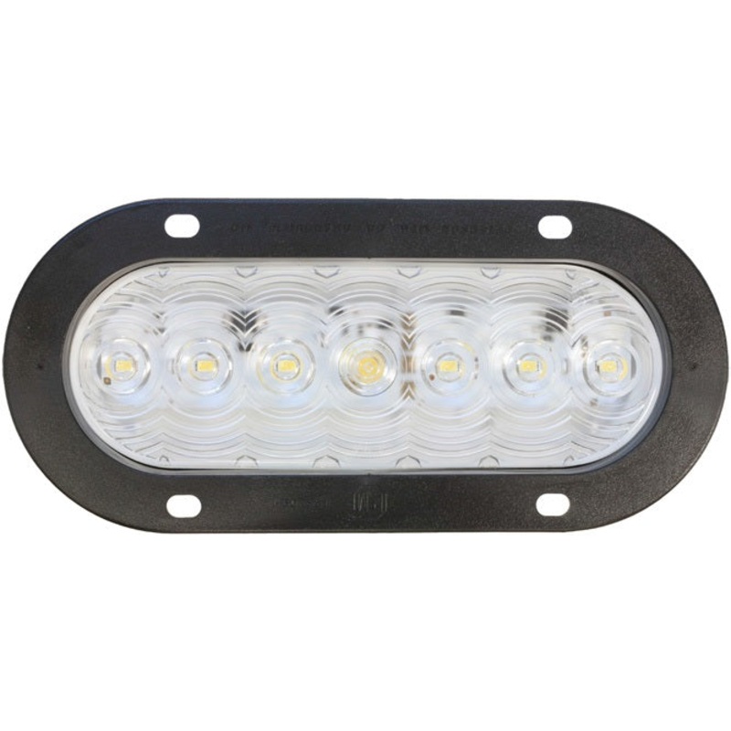 LumenX   M823C-7   Clear, Flange Mount   Oval LED Back-Up Light, AMP