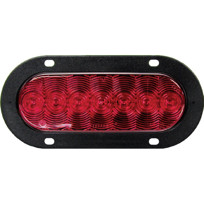 LumenX   M823R-7   Red Flange Mount   Oval LED Stop, Turn & Tail Light, AMP