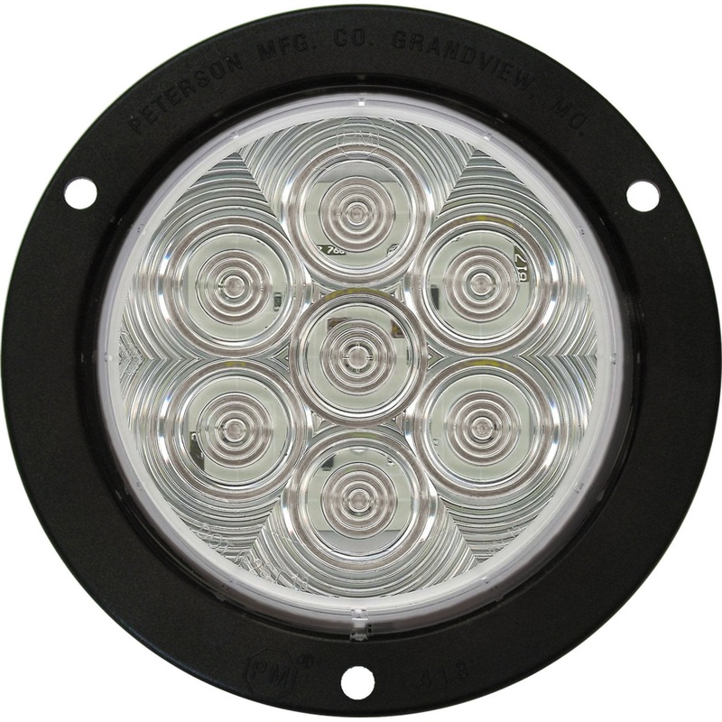 LumenX V824KC-7 Clear, Flange Mount Kit 4″ Round LED Back-Up Light, PL3 (6 Pcs)