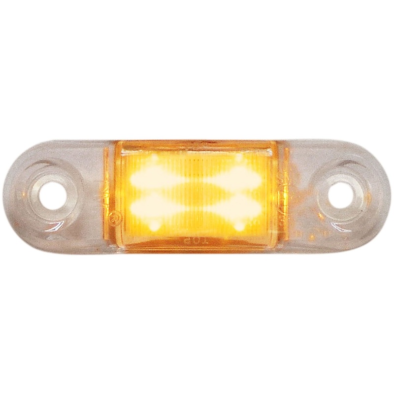 Piranha LED   1268A-MTC   Amber Mid-Turn w-Clear Lens   Sealed Compact Marker Light Single