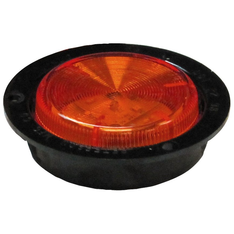 Piranha LED   192FR   Red Flange Mount   2.5″ LED Clearance-Side Marker Lights Single