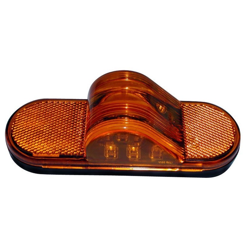 Piranha LED   350A-P   Amber w-Plug   Mid-Turn Oval Amber Light