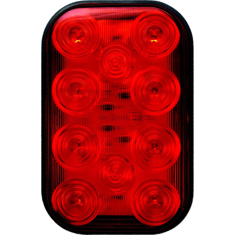 Piranha  LED   850R   Red, 6.5ft Leads   Rectangular Rear Position & Stop Light