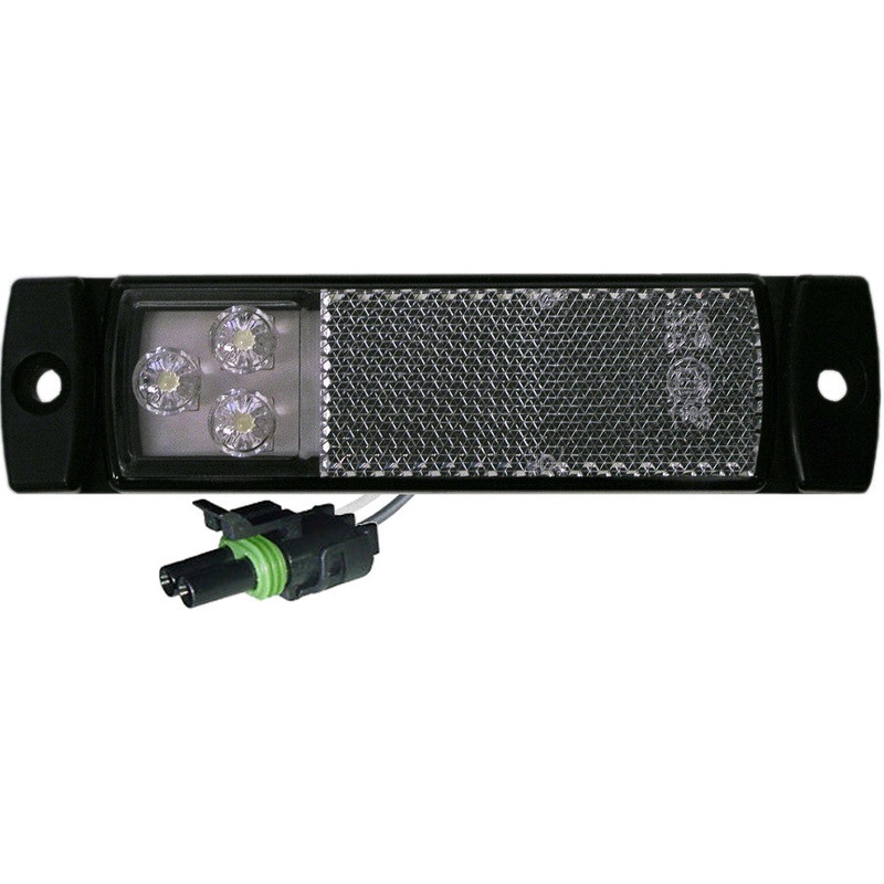 PM 1203C-PKD Clear LED ECE & DOT Marker Light, Reflex, Packard Plug 50 Piece Carton