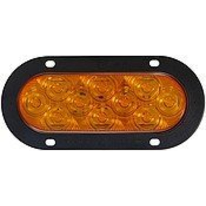 PM 1223A-10 Amber Flange Mount Single