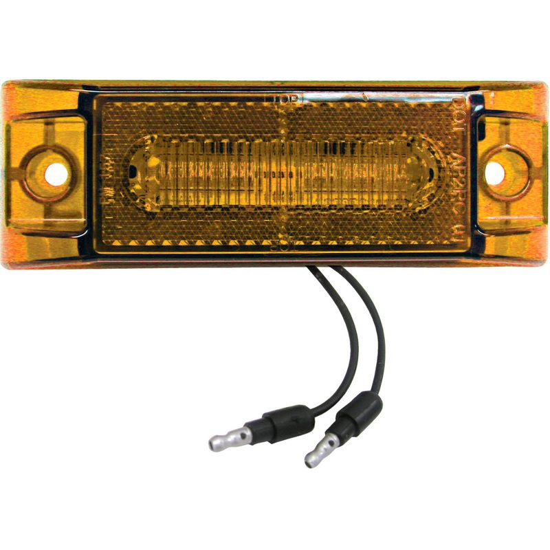 Piranha  LED   187A-BT2   Amber w-.180 bullets   Clearance & Side Marker Light w-Reflex (2-Wire) Single