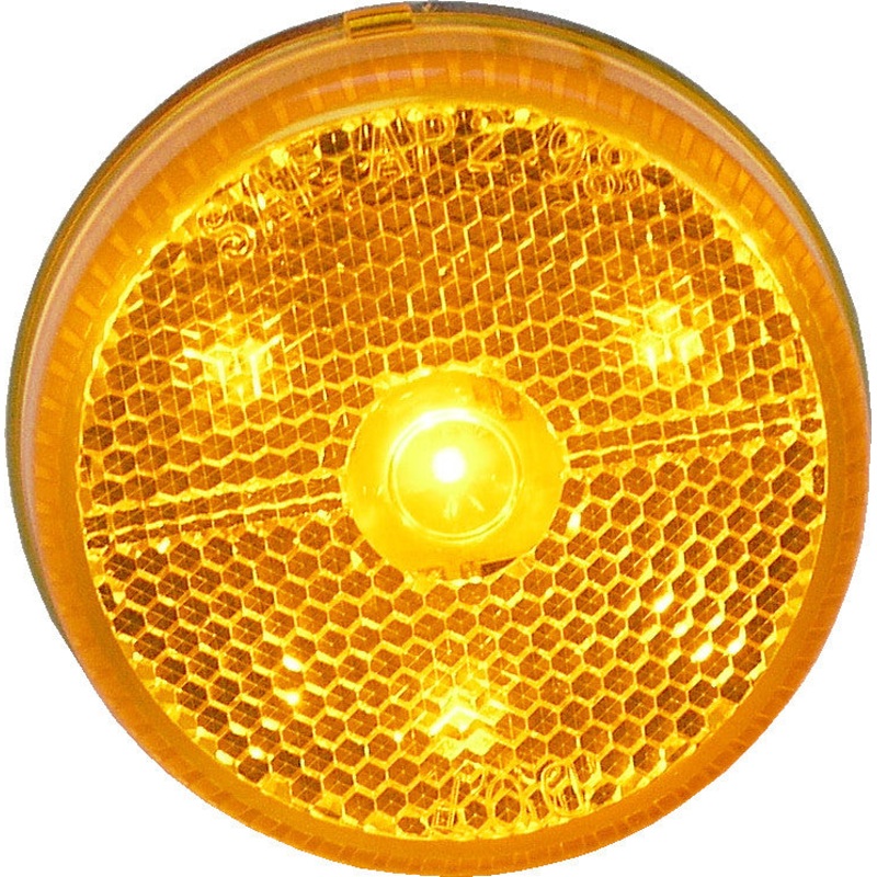 Piranha  LED   M173A   Amber, LED 2 1-2″ Clearance-Side Marker   2.5″ LED Clearance-Side Marker Light w-Reflex