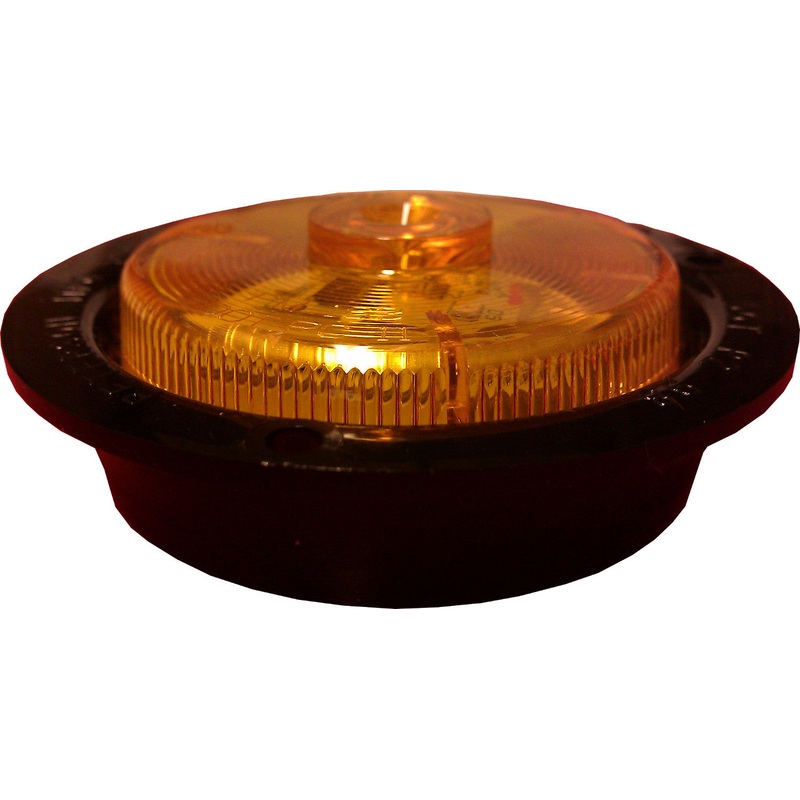 Piranha LED   M195FA   Amber Flange Mount   2″ LED Clearance & Side Marker Light
