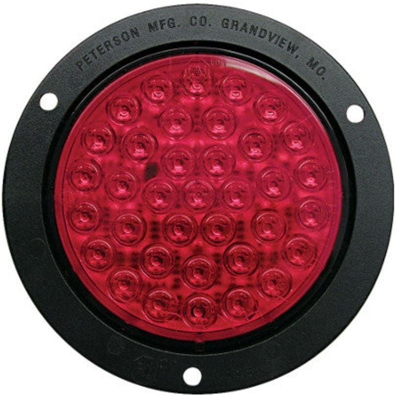 Piranha  LED   M418R   Red w-Flange   4″ Round Stop, Turn, & Tail Light 50 Piece Carton