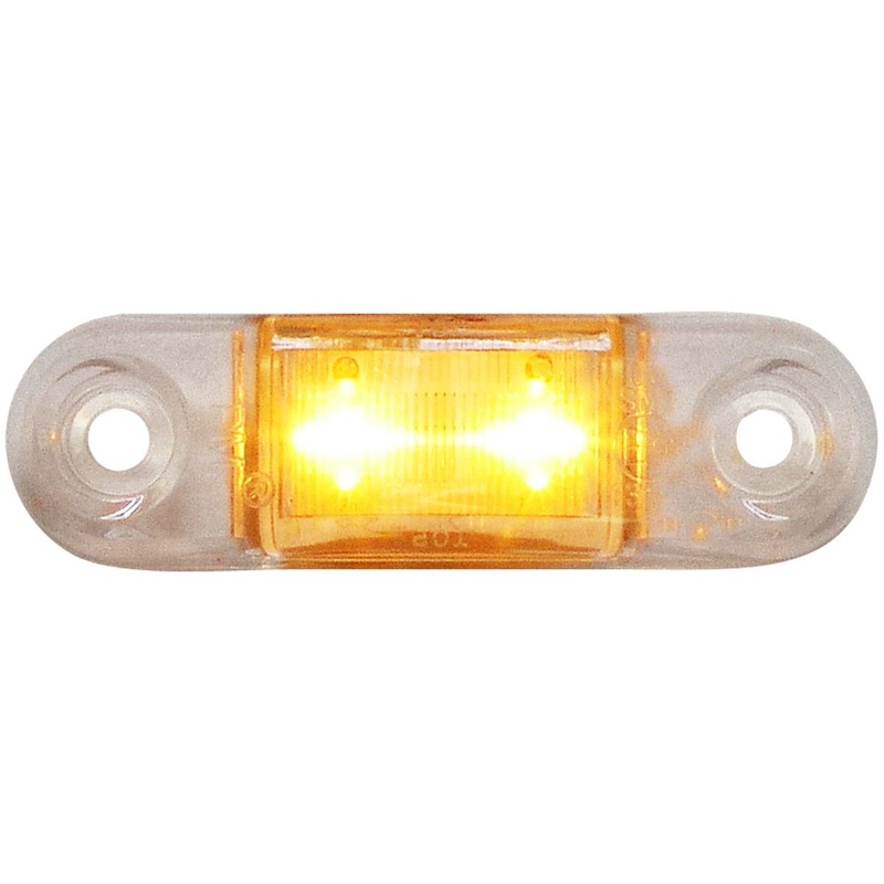 Piranha LED   P1268A-MVC   Amber w-Clear Lens   Sealed Compact Marker Light Single