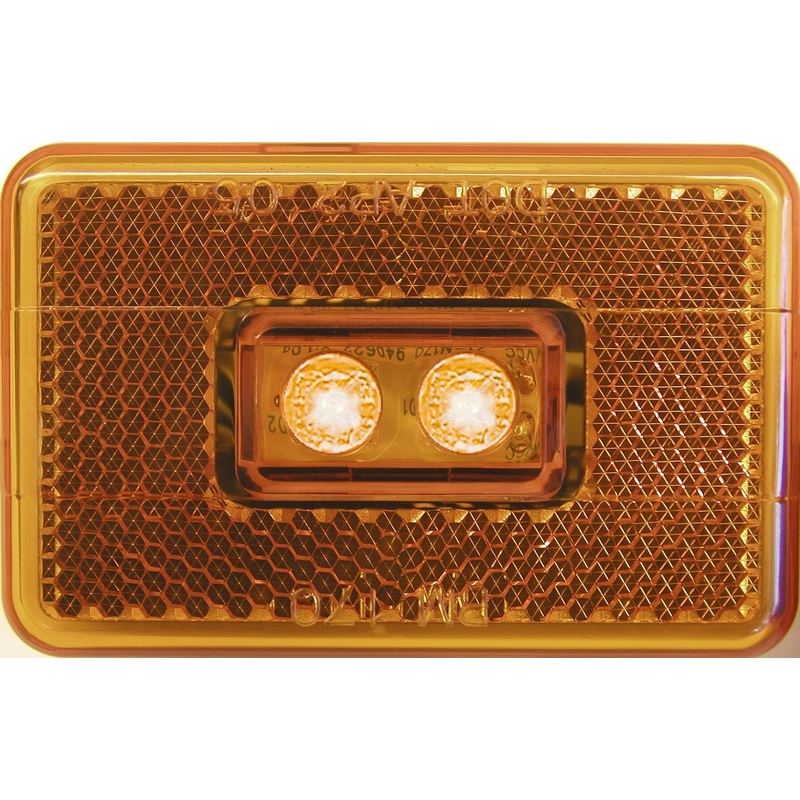 Piranha LED V170A Amber LED Clearance-Side Marker Light w-Reflex (3 Pcs)
