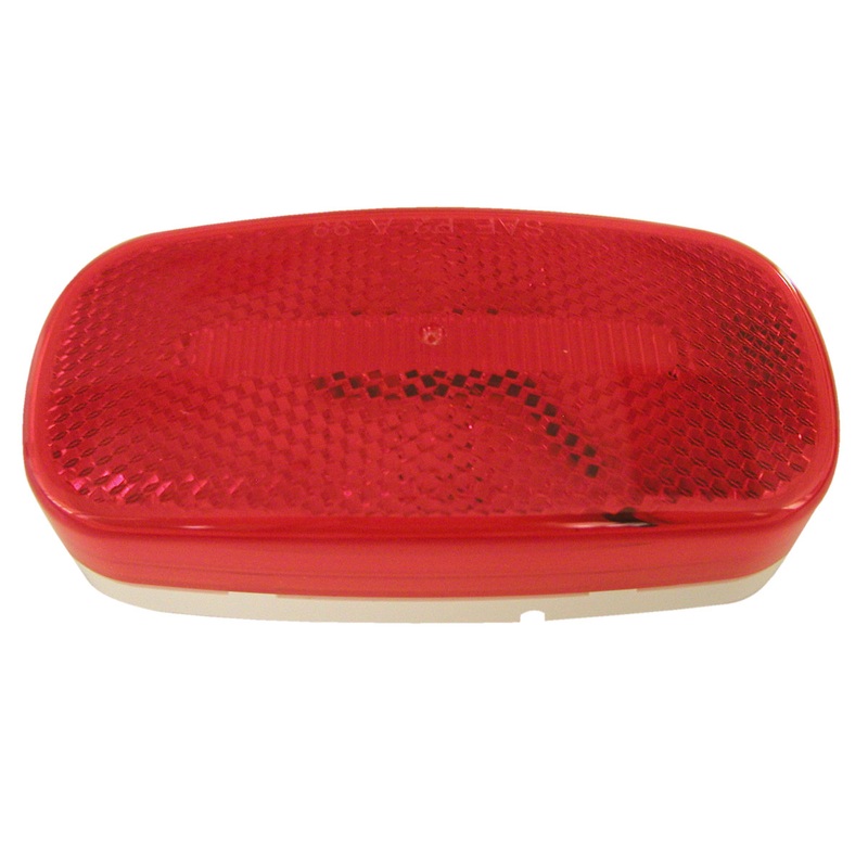 Piranha LED V180R Red, LED Clearance-Marker w-Reflex Oval LED Clearance-Side Marker Light w-Reflex (3 Pcs)