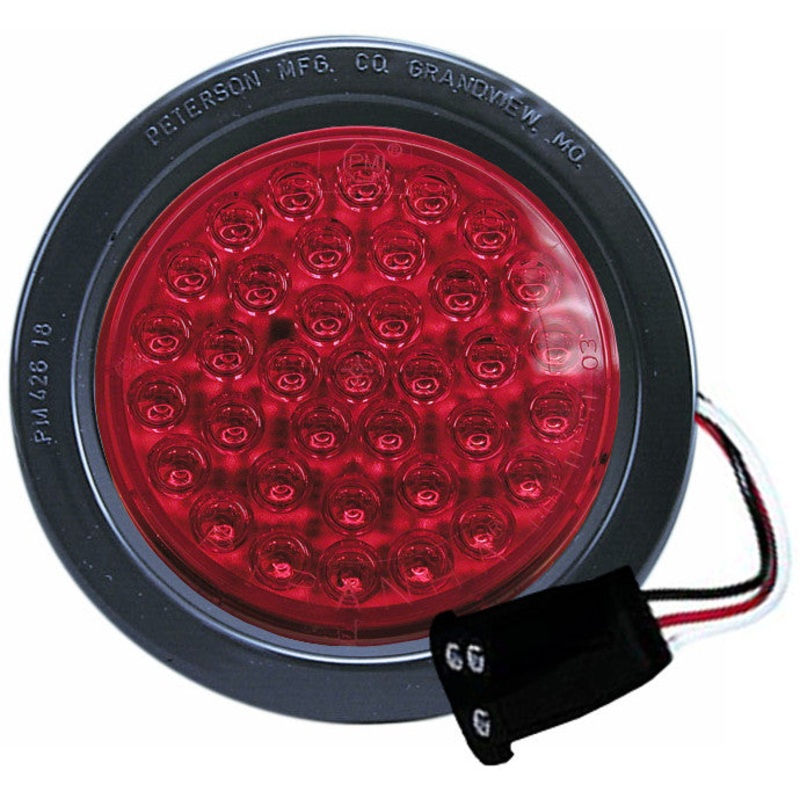 Piranha LED V417KR Red Kit 4″ Round Stop, Turn, & Tail Light (6 Pcs)