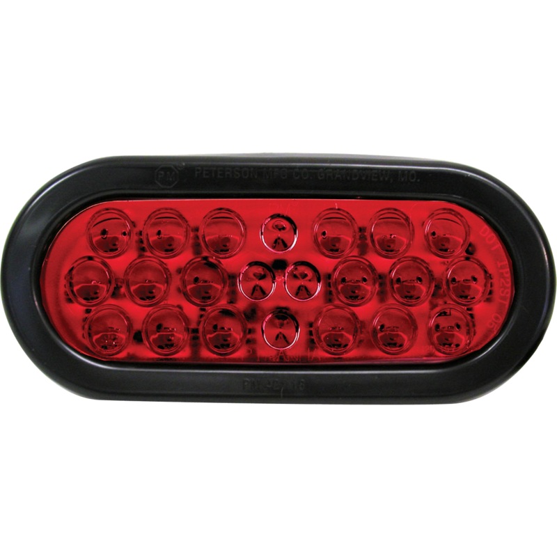Piranha LED V420KR Red Kit Oval Stop, Turn, & Tail Light (6 Pcs)