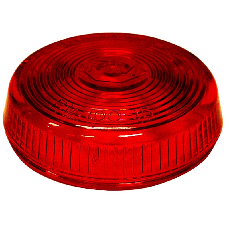 PM   100-15R   Red Lens   Round Clearance-Side Marker Replacement Lens Single