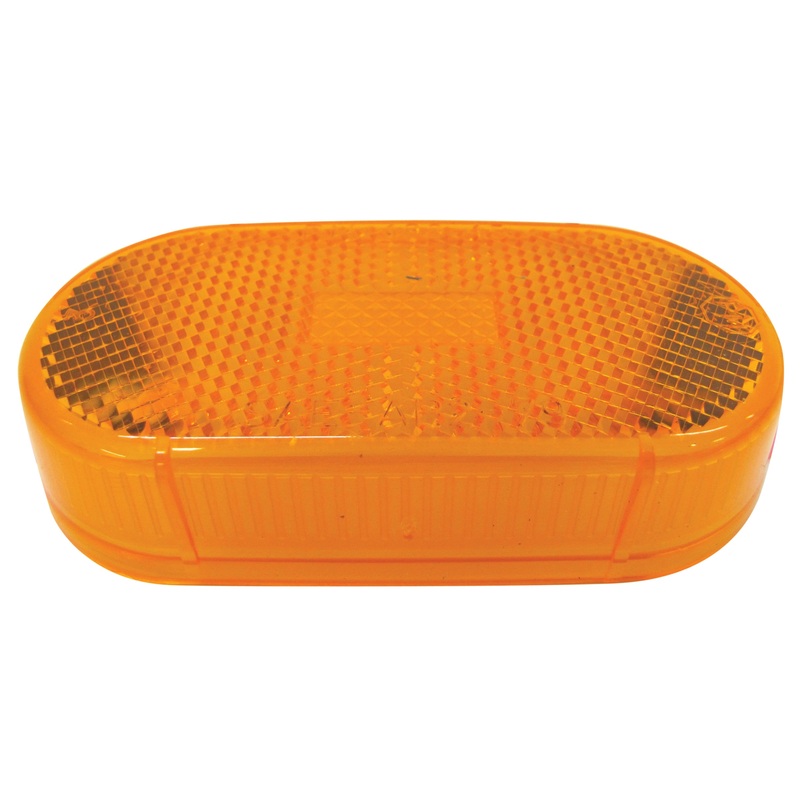 PM   108-15A   Amber Lens   Clearance-Side Marker w-Reflector Replacement Lens Single